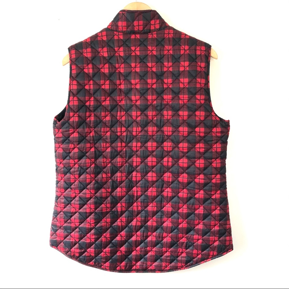 SOLD! Karen Scott M/L Plaid Quilted Vest - Picture 3 of 7
